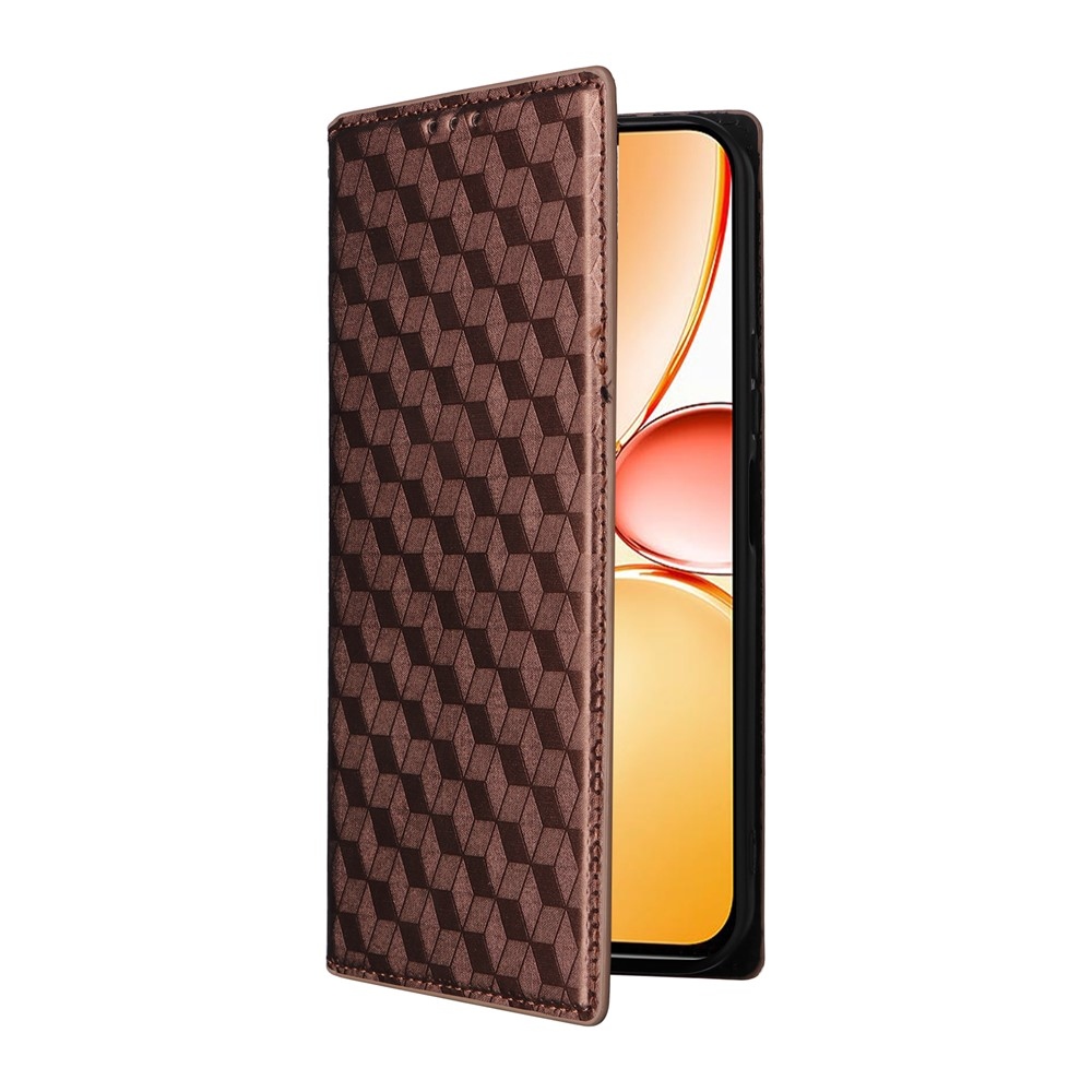 Rhombus knížkové pouzdro na Realme C83 - hnědé