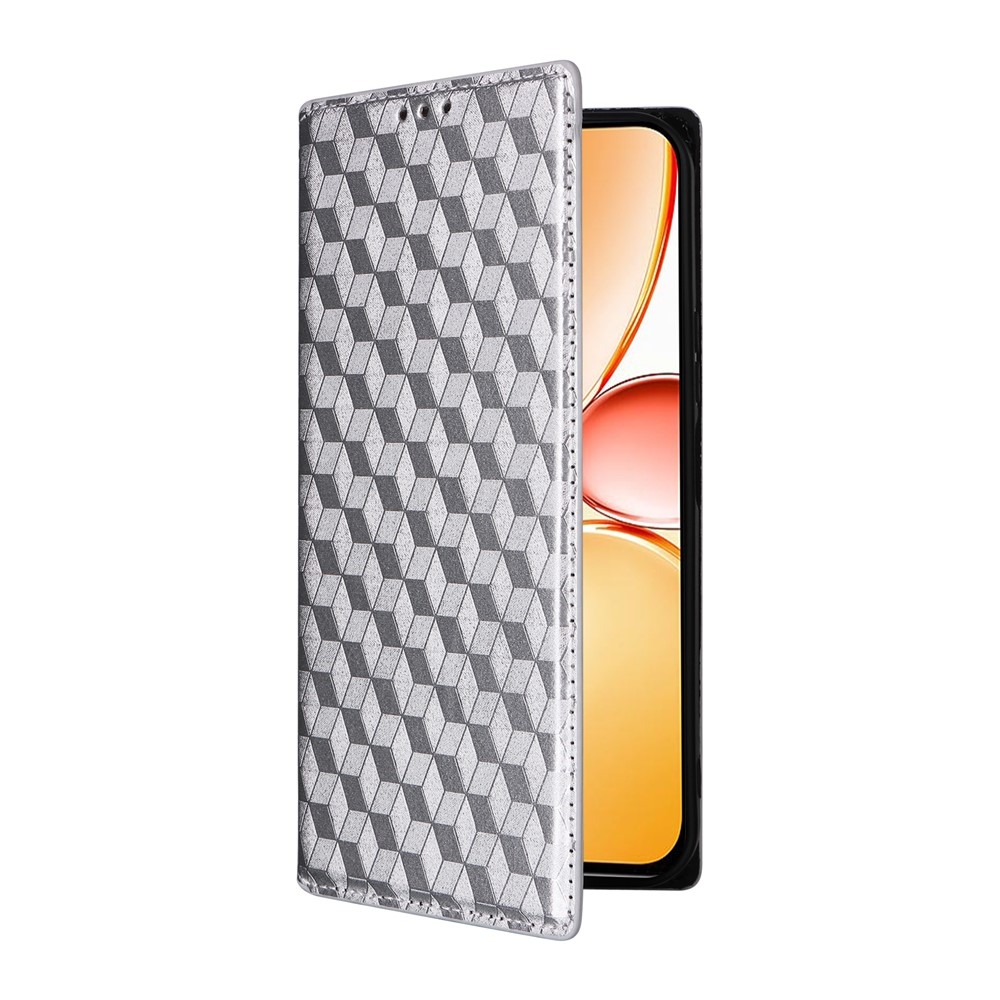 Rhombus knížkové pouzdro na Realme C83 - stříbrné