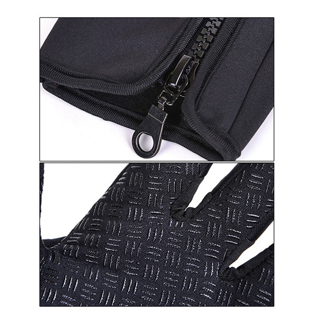 Outdoorové větruodolné dotykové rukavice v černé barvě - velikost M