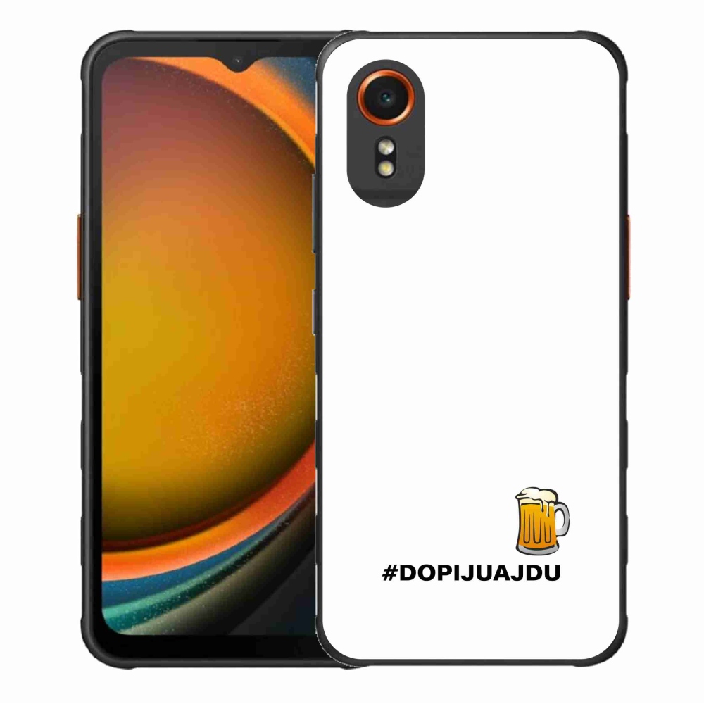Gelový kryt mmCase na Samsung Galaxy Xcover 7 - pivní motiv 1 bílé pozadí
