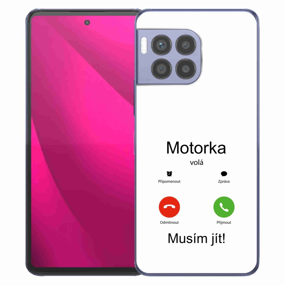 Gelový kryt mmCase na T-Mobile T Phone 2 Pro - motorka volá bílé pozadí