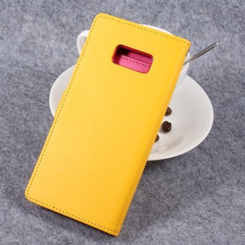 RichDiary PU kožené pouzdro na mobil Samsung Galaxy S8 Plus - žluté