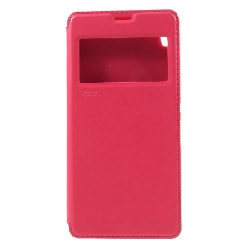 Richi PU kožené pouzdro s okýnkem na Sony Xperia XA Ultra - rose