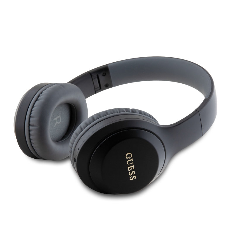 Guess Classic Silver Logo Bluetooth Stereo Headphone Black