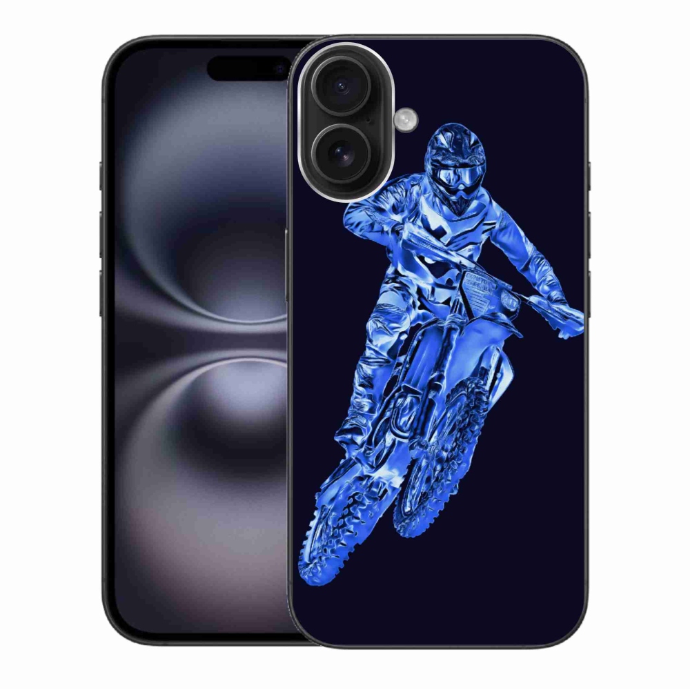 Gelový kryt mmCase na iPhone 16 Plus - motocross 1