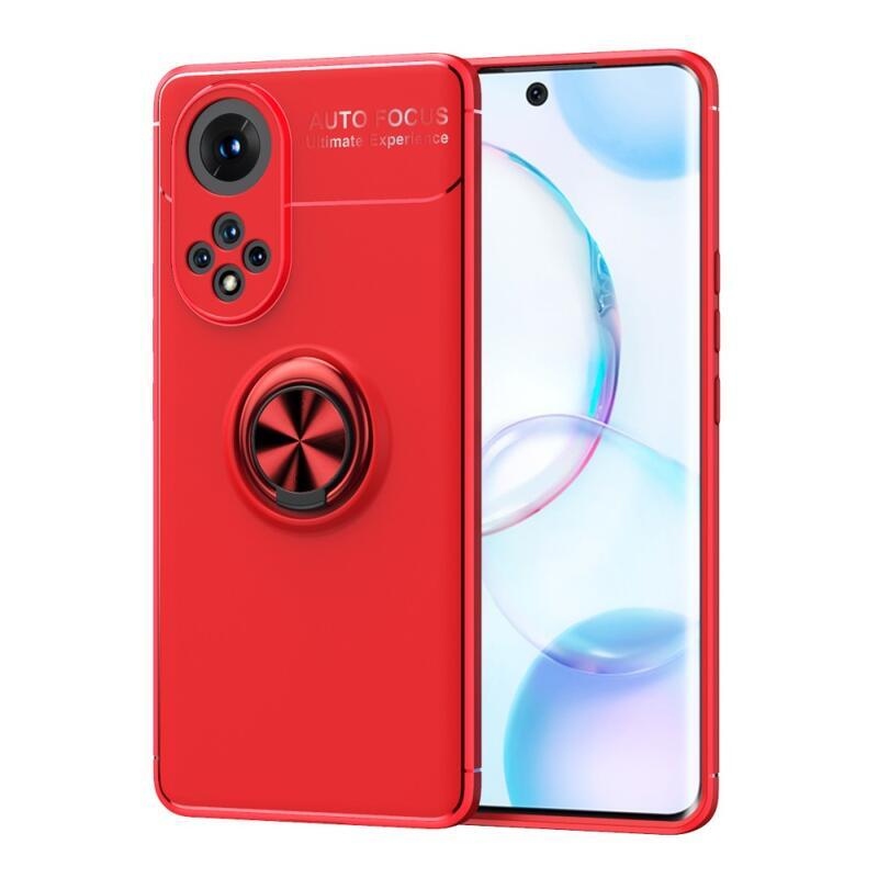 Ring gelový obal s úchopem na prst na mobil Huawei Nova 9/Honor 50 - červený