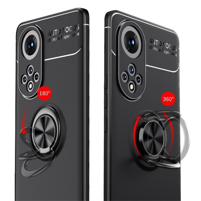 Ring gelový obal s úchopem na prst na mobil Huawei Nova 9/Honor 50 - červený