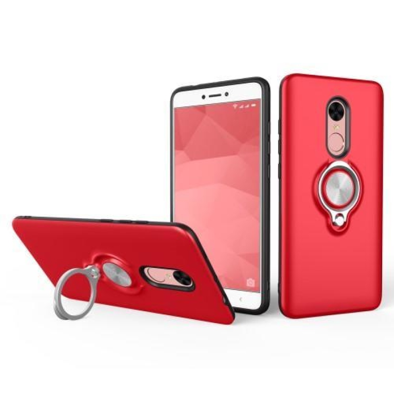 Ring hybridní odolný obal na Xiaomi Redmi Note 4X - červený