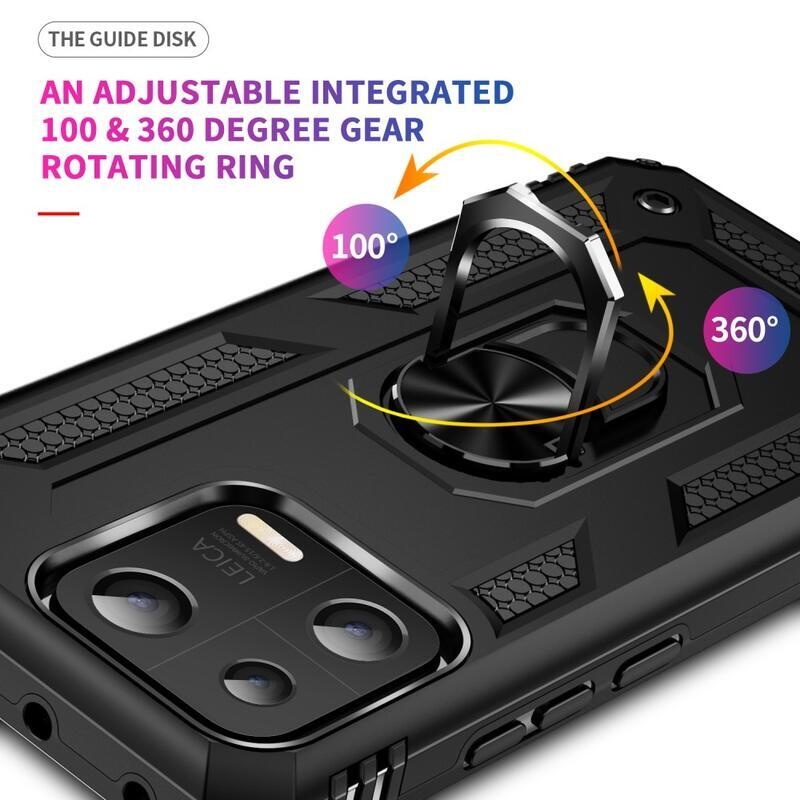 Ring odolný hybridní kryt s úchopem na Xiaomi 13 - černý