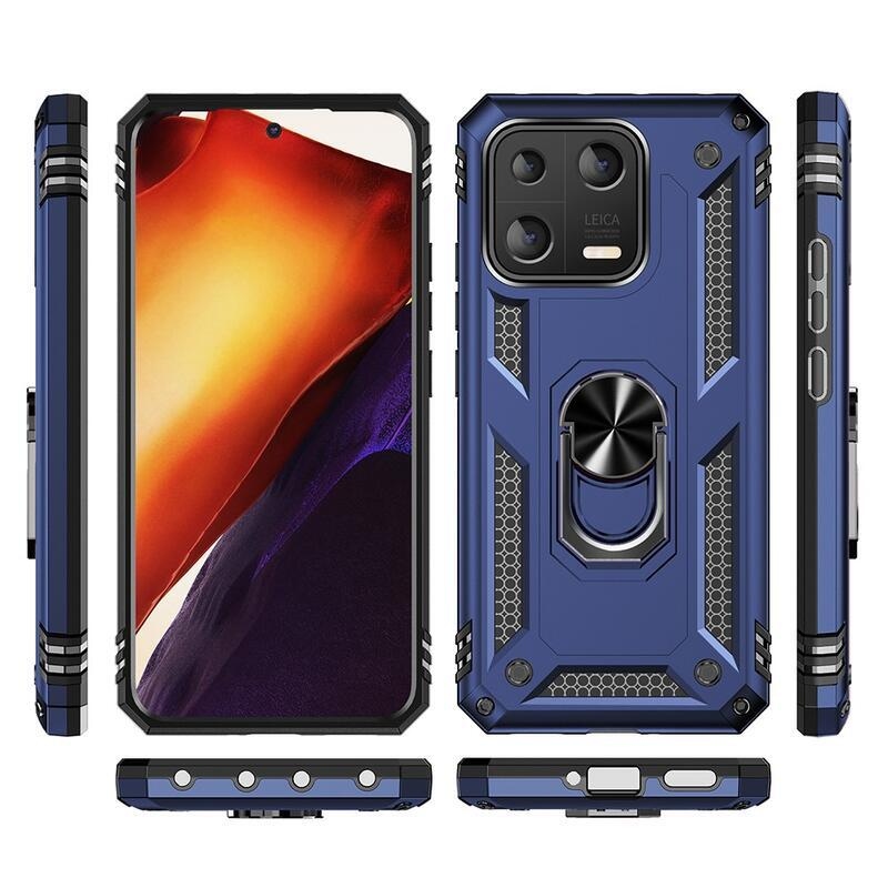 Ring odolný hybridní kryt s úchopem na Xiaomi 13 - modrý
