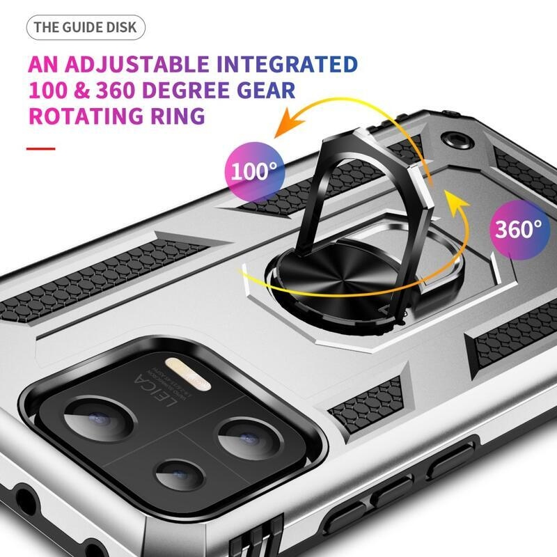 Ring odolný hybridní kryt s úchopem na Xiaomi 13 - stříbrný