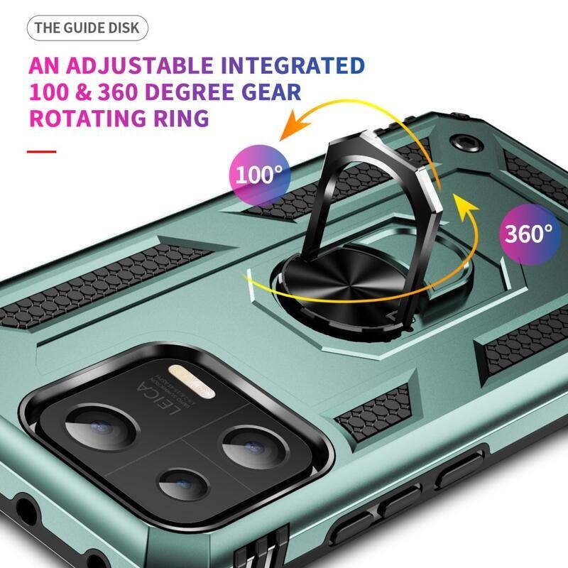 Ring odolný hybridní kryt s úchopem na Xiaomi 13 - zelený
