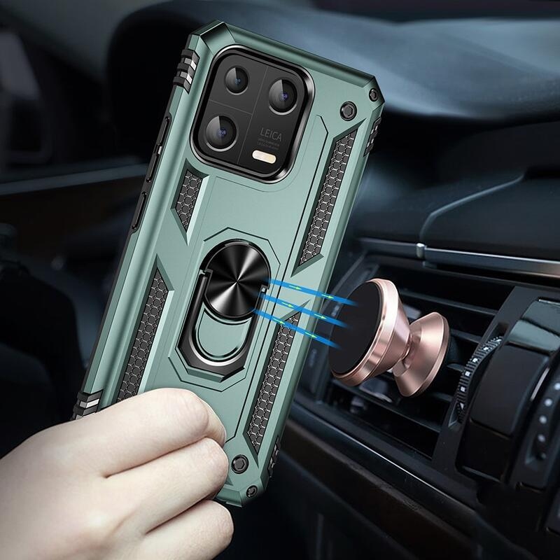 Ring odolný hybridní kryt s úchopem na Xiaomi 13 - zelený
