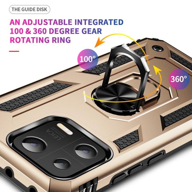 Ring odolný hybridní kryt s úchopem na Xiaomi 13 - zlatý