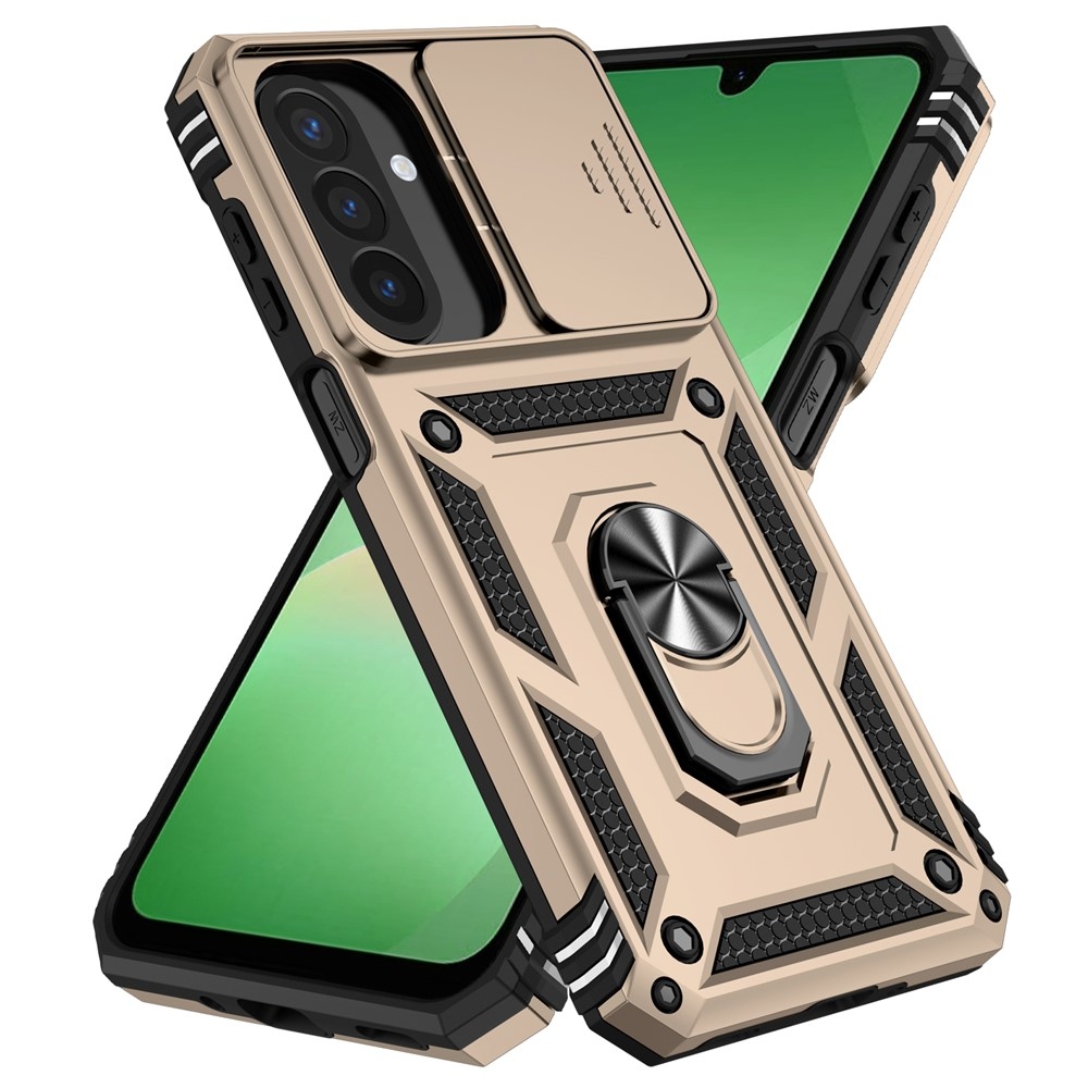 Ring odolný hybridní kryt s úchytem na prst na Samsung Galaxy A27 - zlatý