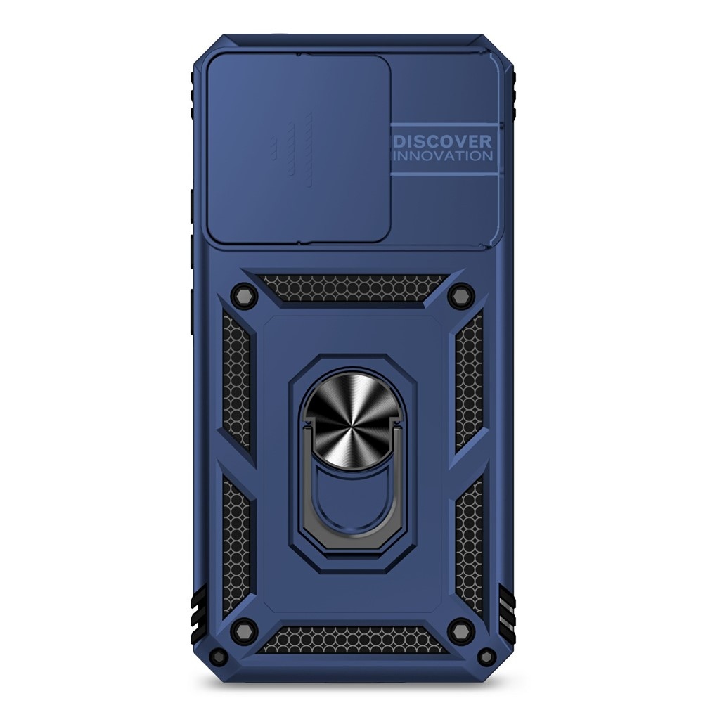 Ring odolný hybridní kryt s úchytem na prst na Xiaomi 15T - modrý