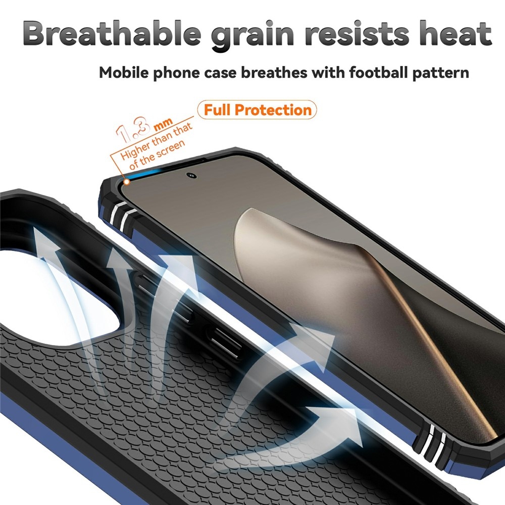 Ring odolný hybridní kryt s úchytem na prst na Xiaomi 15T - modrý