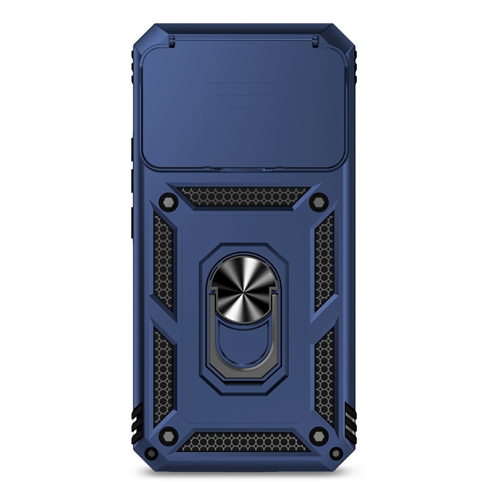 Ring odolný hybridní kryt s úchytem na prst na Xiaomi 15T Pro - modrý