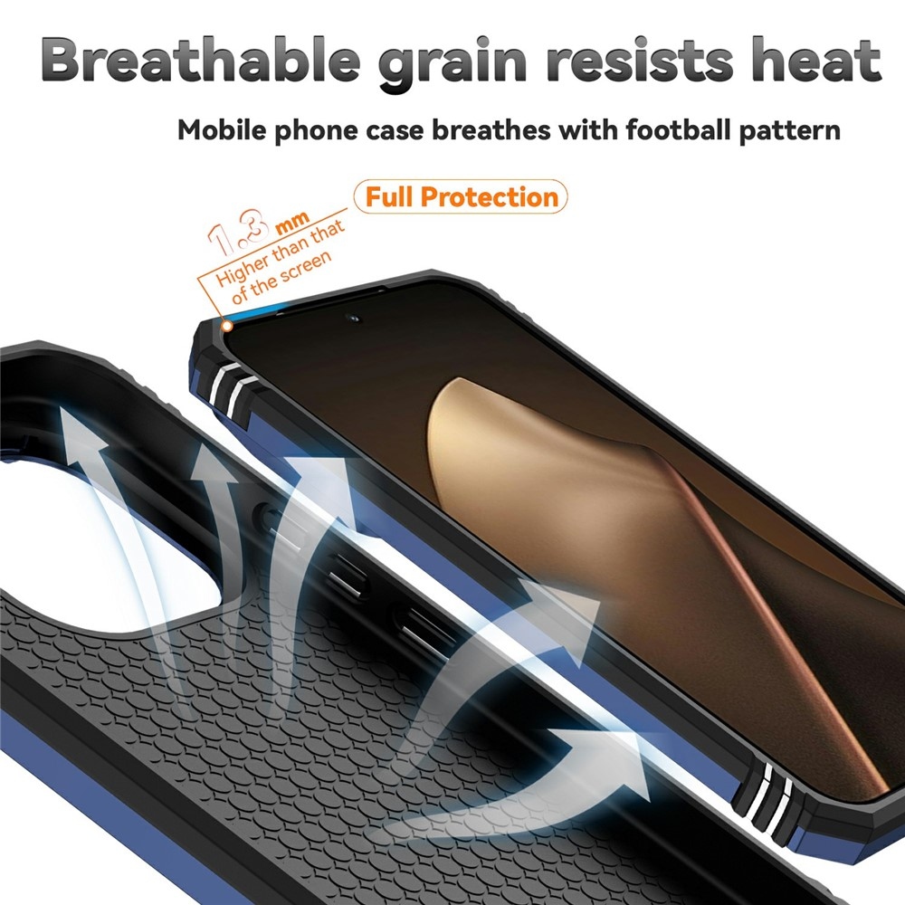 Ring odolný hybridní kryt s úchytem na prst na Xiaomi 15T Pro - modrý