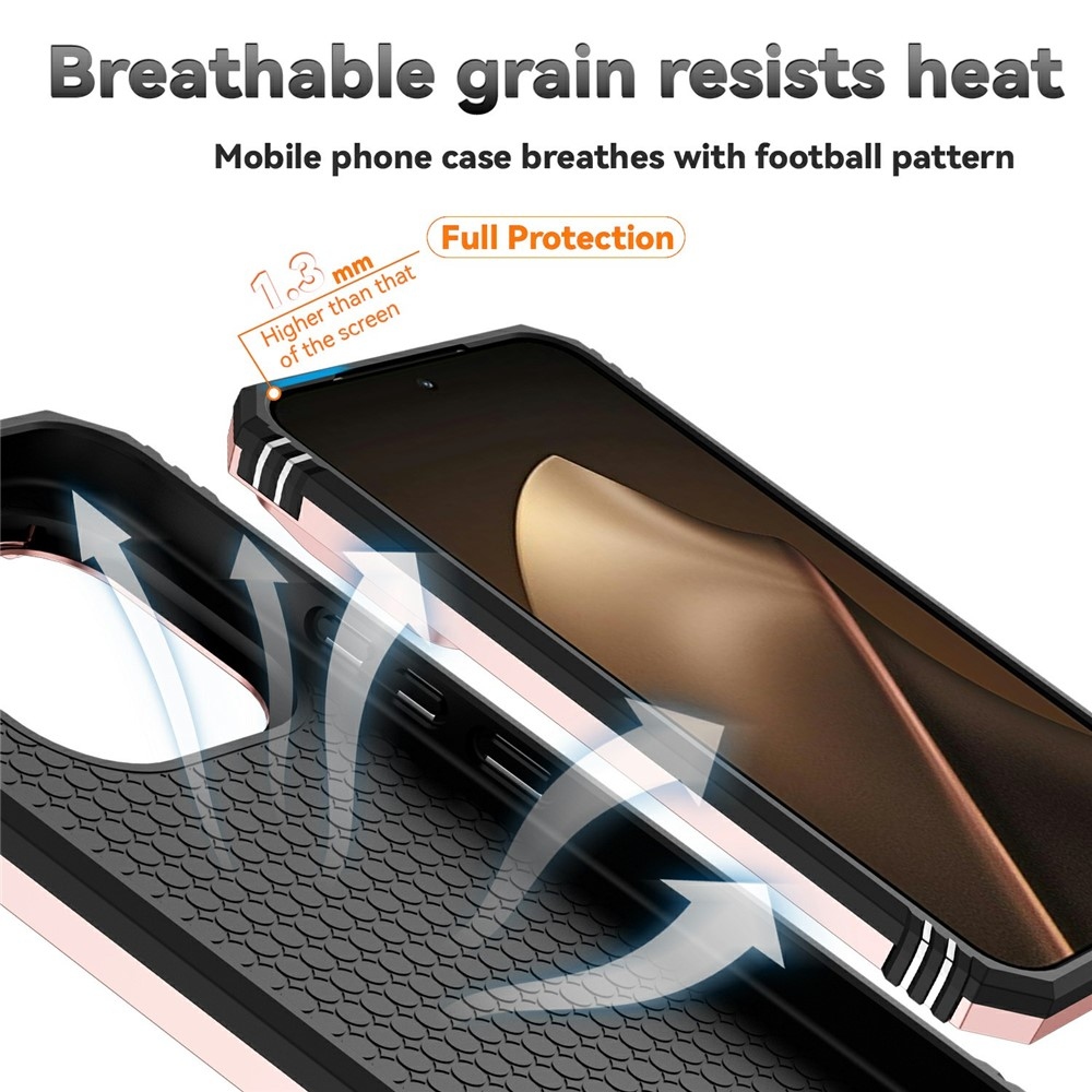 Ring odolný hybridní kryt s úchytem na prst na Xiaomi 15T Pro - růžovozlatý