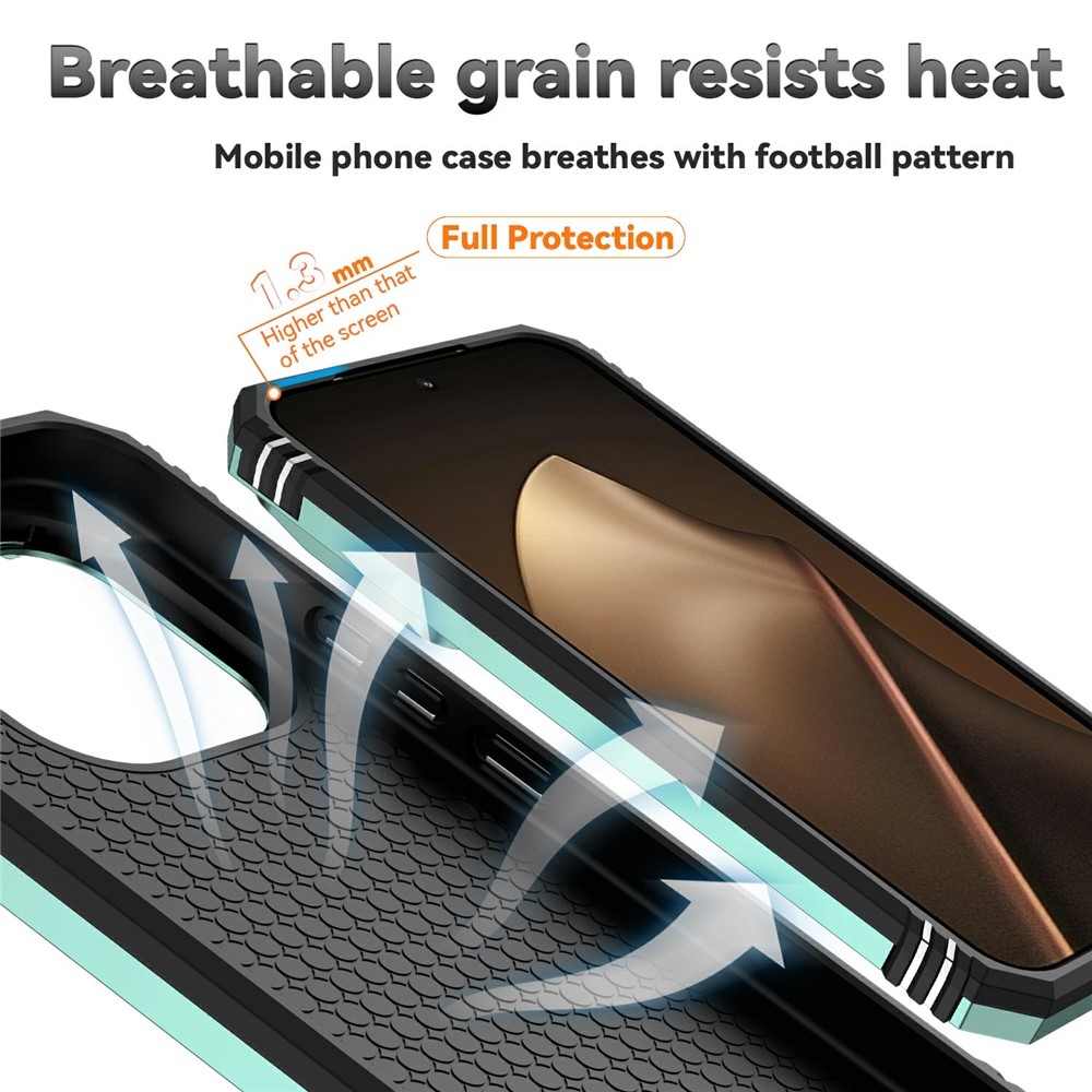 Ring odolný hybridní kryt s úchytem na prst na Xiaomi 15T Pro - zelený