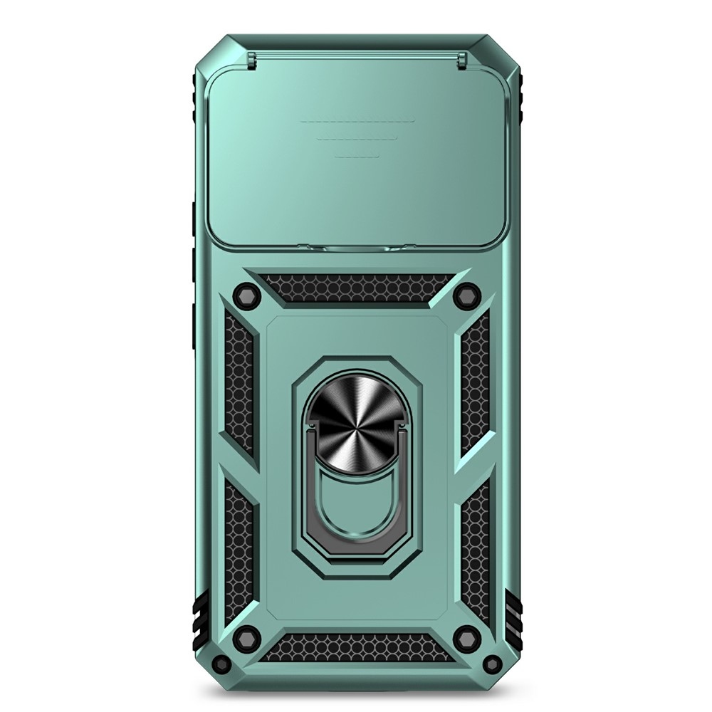 Ring odolný hybridní kryt s úchytem na prst na Xiaomi 15T Pro - zelený