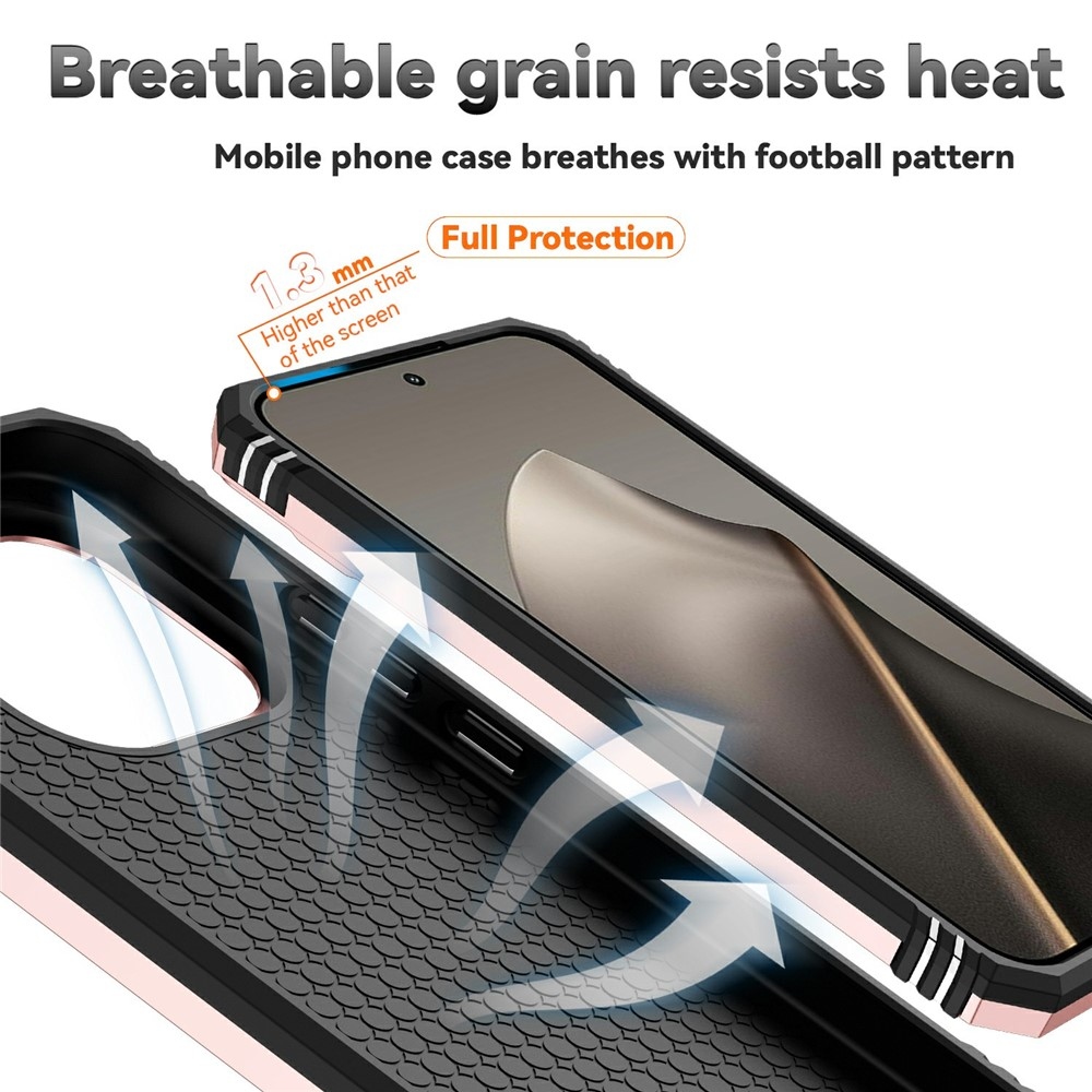 Ring odolný hybridní kryt s úchytem na prst na Xiaomi 15T - růžovozlatý