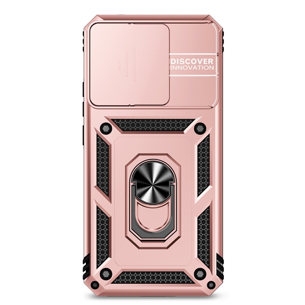 Ring odolný hybridní kryt s úchytem na prst na Xiaomi 15T - růžovozlatý