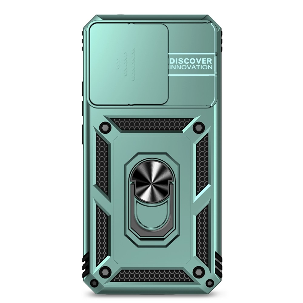 Ring odolný hybridní kryt s úchytem na prst na Xiaomi 15T - zelený