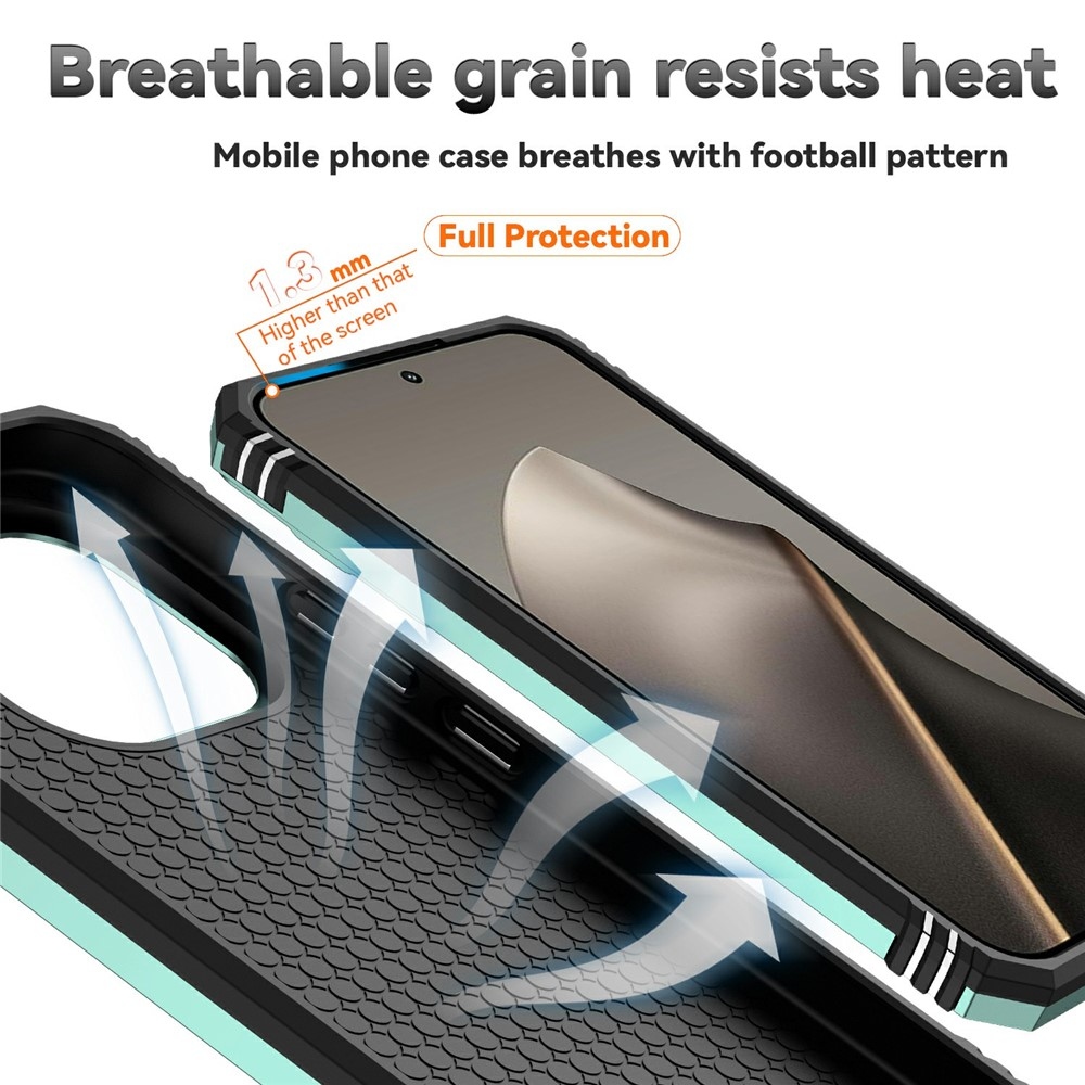 Ring odolný hybridní kryt s úchytem na prst na Xiaomi 15T - zelený