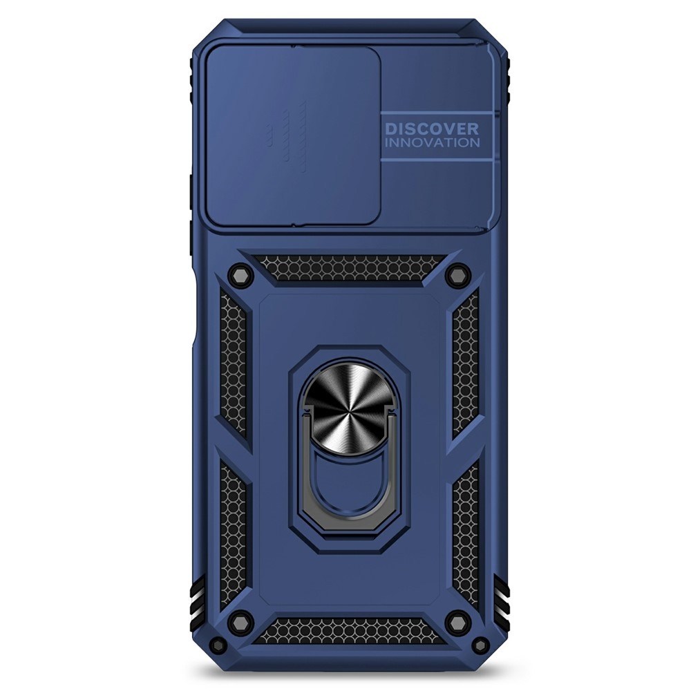 Ring odolný hybridní kryt s úchytem na prst na Xiaomi Redmi 15C 4G/5G (173mm) - modrý