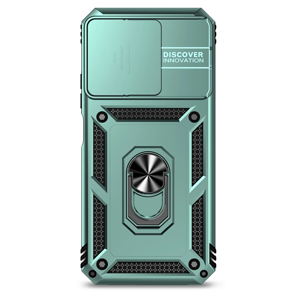 Ring odolný hybridní kryt s úchytem na prst na Xiaomi Redmi 15C 4G/5G (173mm) - zelený