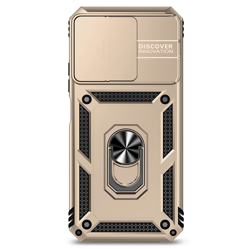 Ring odolný hybridní kryt s úchytem na prst na Xiaomi Redmi 15C 4G/5G (173mm) - zlatý