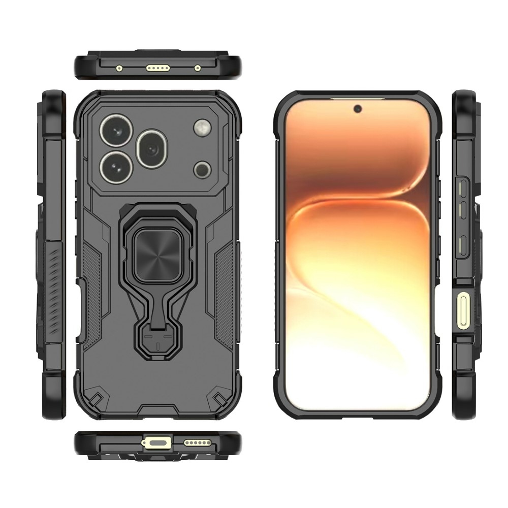 Ring odolný kryt na mobil Honor 600 Pro 5G - černý