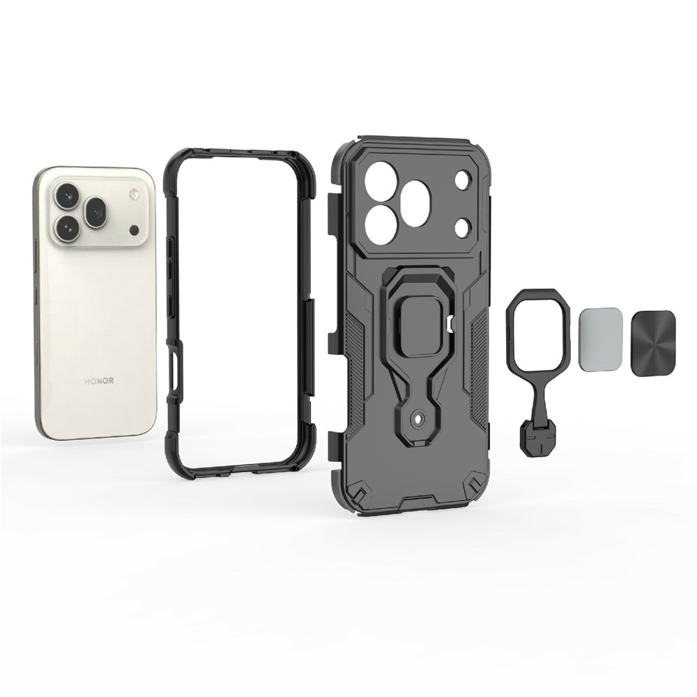 Ring odolný kryt na mobil Honor 600 Pro 5G - černý