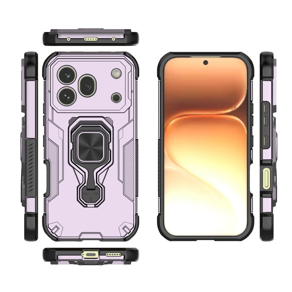 Ring odolný kryt na mobil Honor 600 Pro 5G - fialový