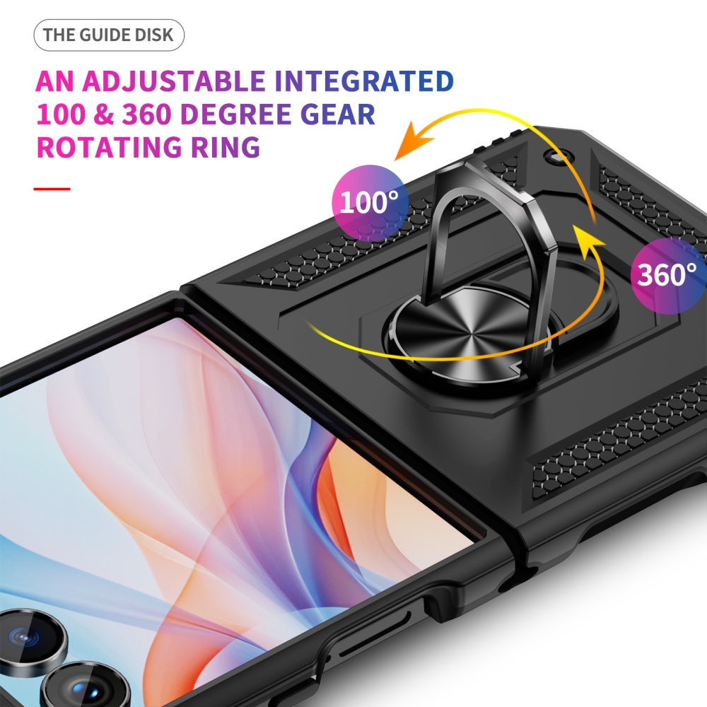 Ring odolný kryt na Samsung Galaxy Z Flip8 5G - černý