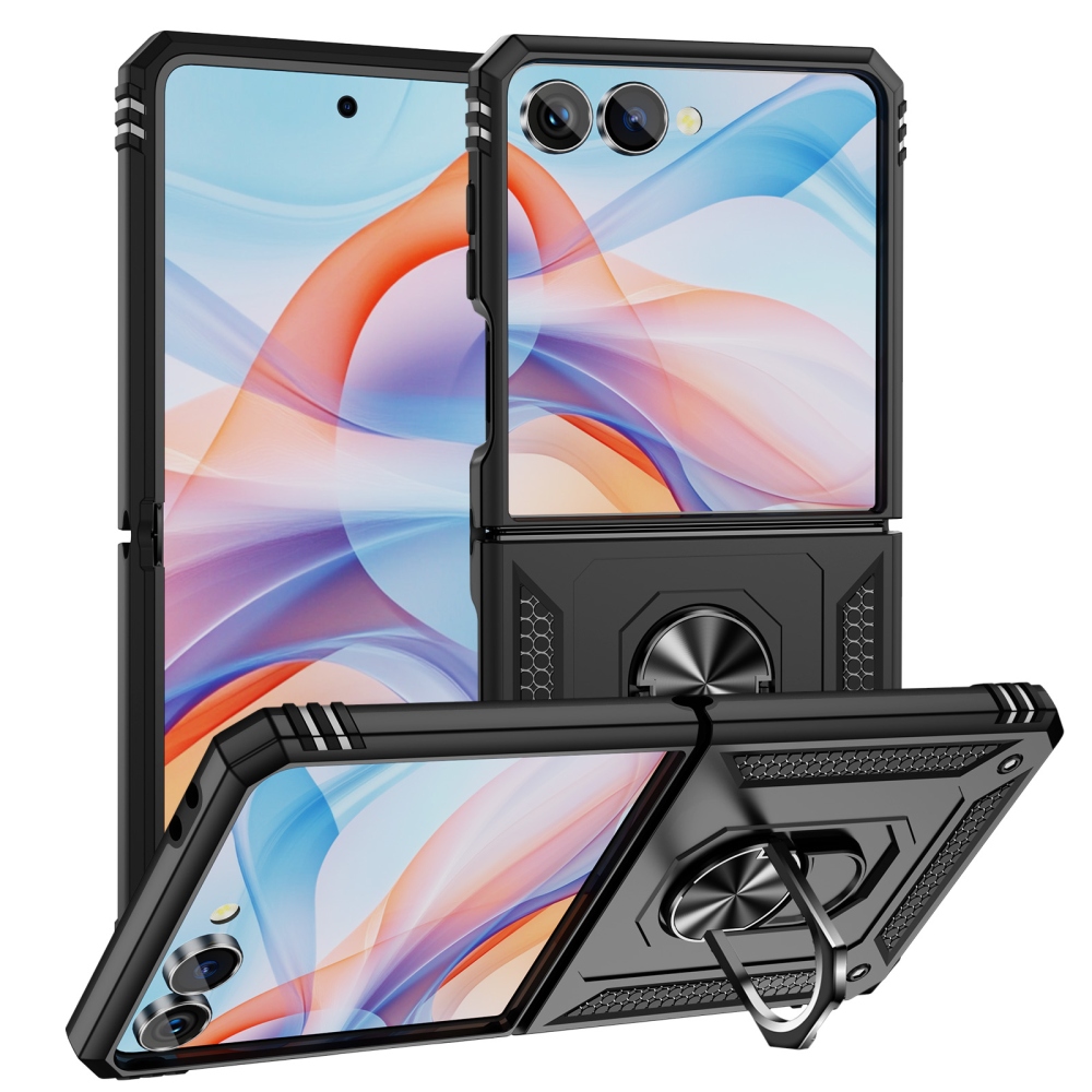 Ring odolný kryt na Samsung Galaxy Z Flip8 5G - černý