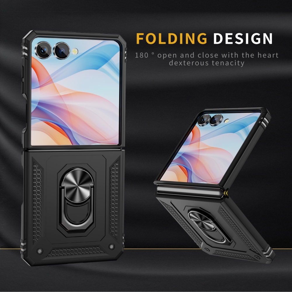 Ring odolný kryt na Samsung Galaxy Z Flip8 5G - černý