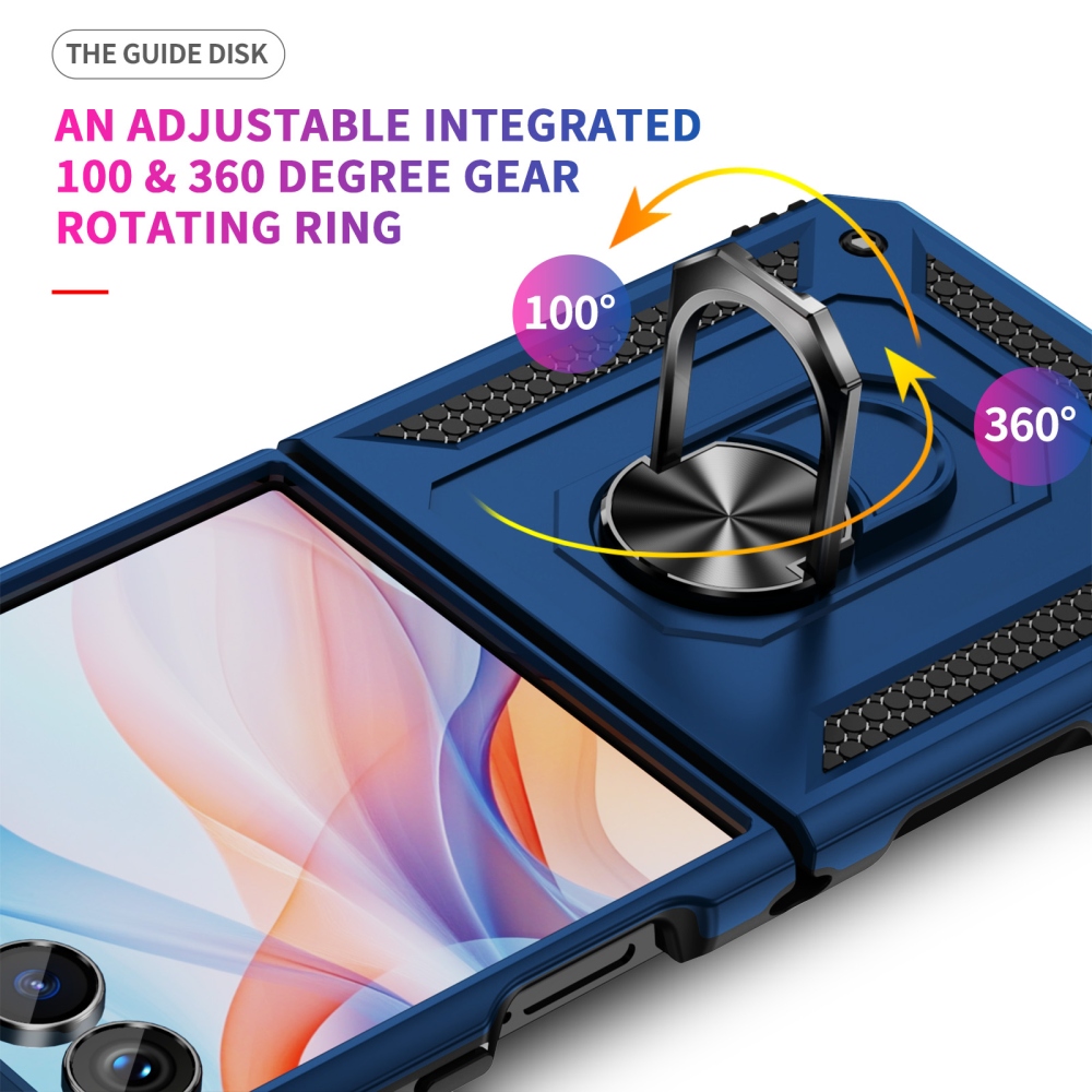 Ring odolný kryt na Samsung Galaxy Z Flip8 5G - modrý