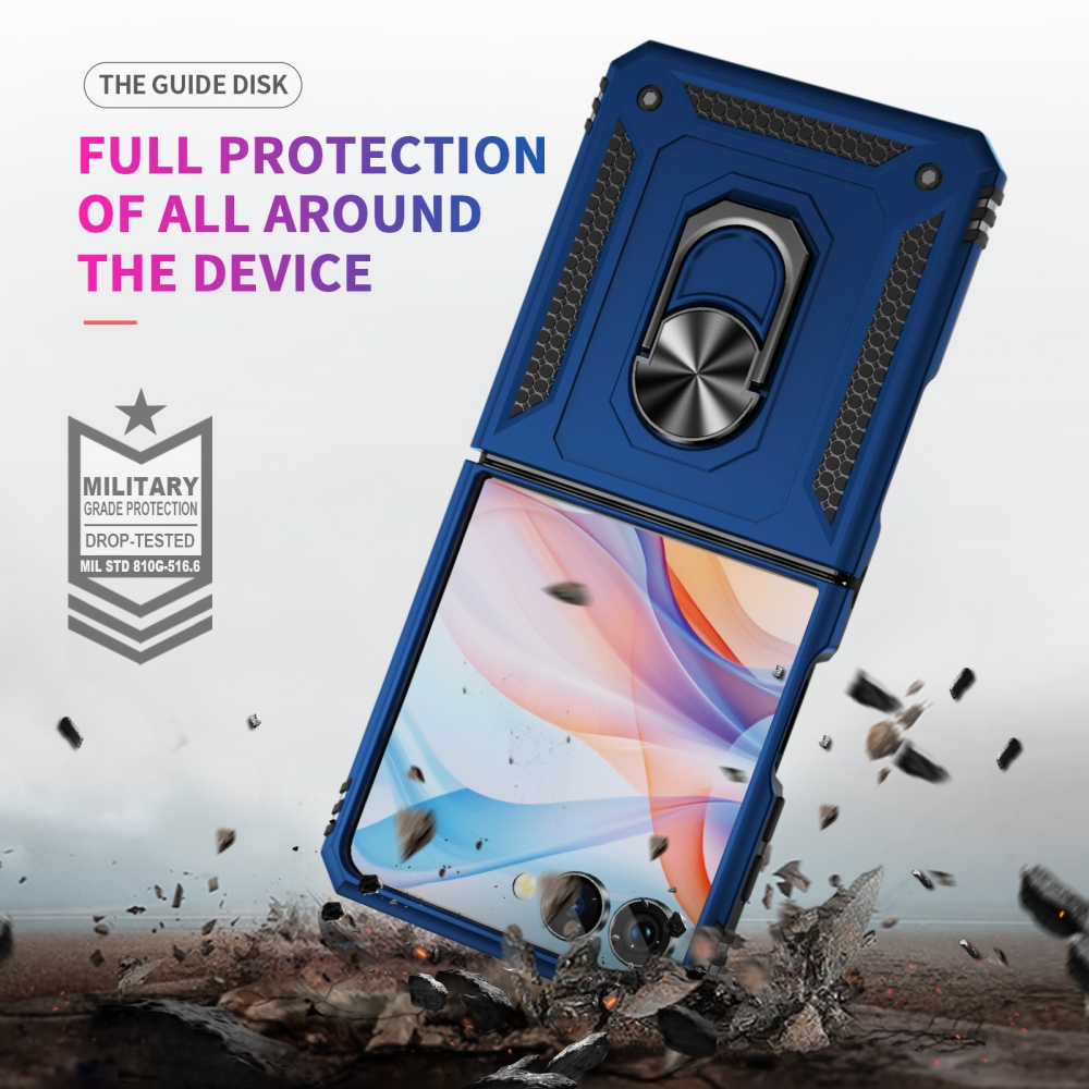 Ring odolný kryt na Samsung Galaxy Z Flip8 5G - modrý