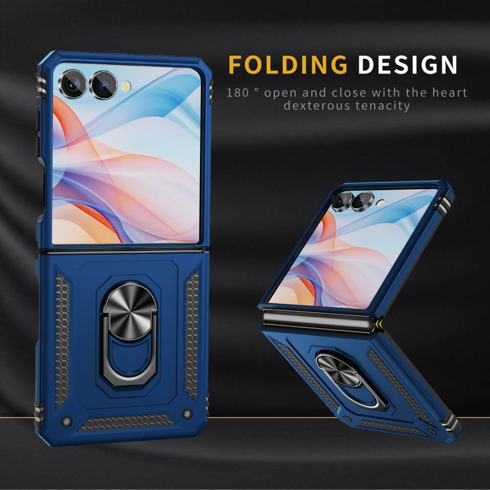 Ring odolný kryt na Samsung Galaxy Z Flip8 5G - modrý