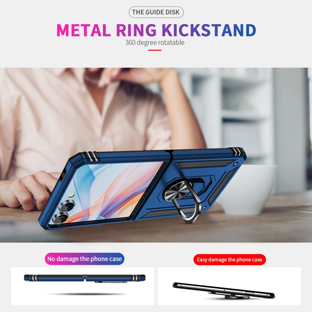 Ring odolný kryt na Samsung Galaxy Z Flip8 5G - modrý