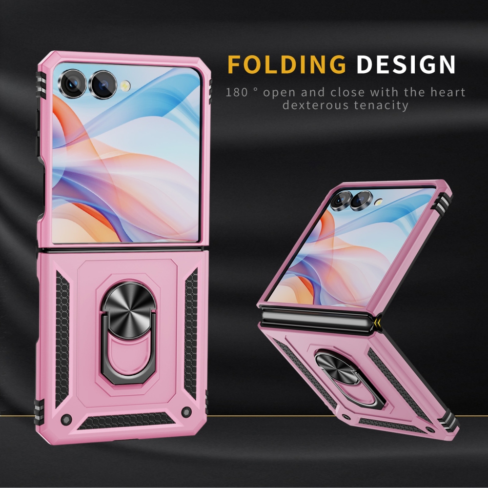 Ring odolný kryt na Samsung Galaxy Z Flip8 5G - růžový