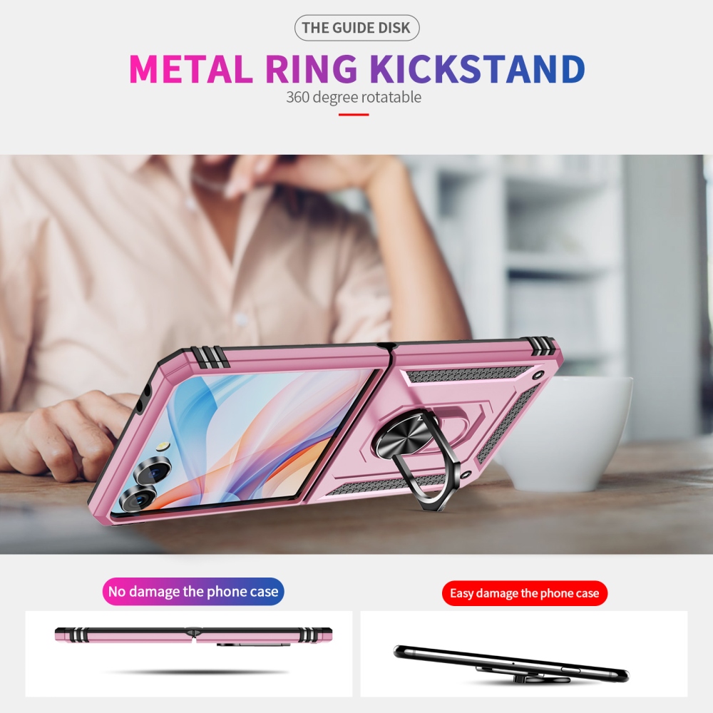 Ring odolný kryt na Samsung Galaxy Z Flip8 5G - růžový