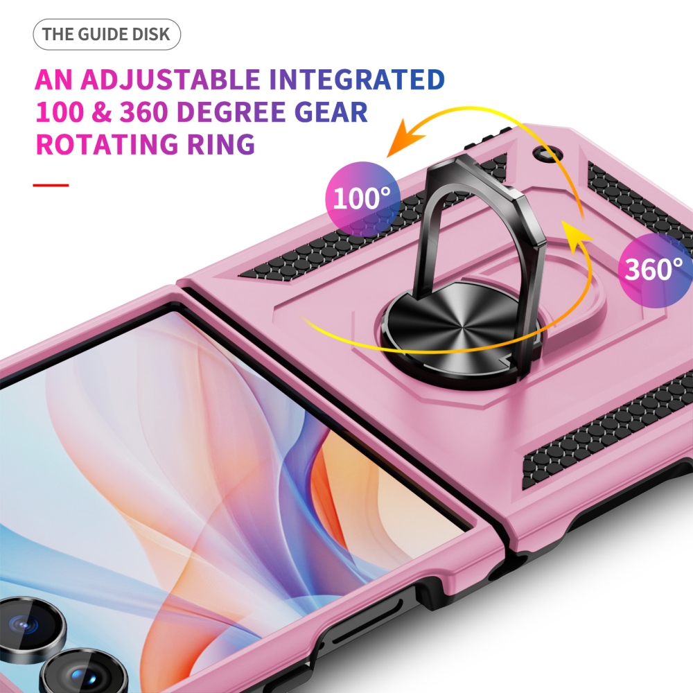 Ring odolný kryt na Samsung Galaxy Z Flip8 5G - růžový