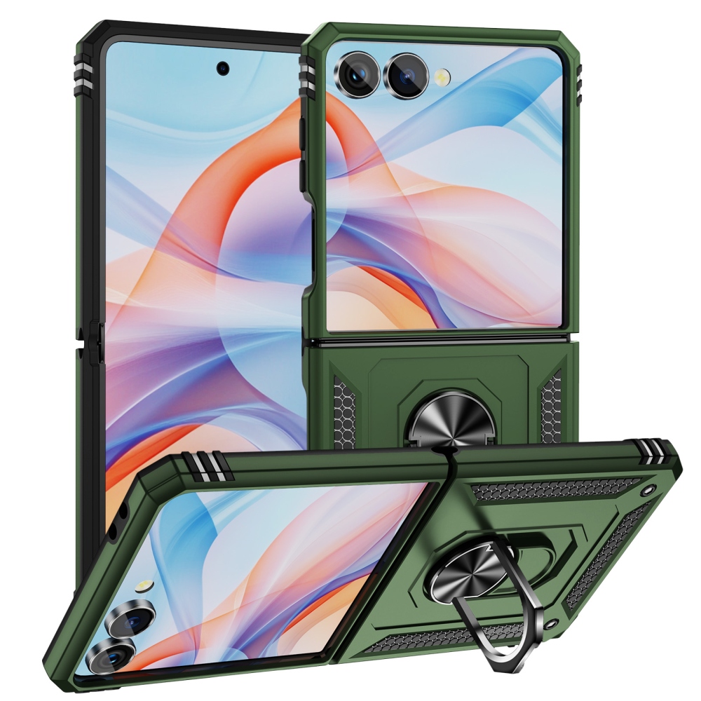 Ring odolný kryt na Samsung Galaxy Z Flip8 5G - zelený