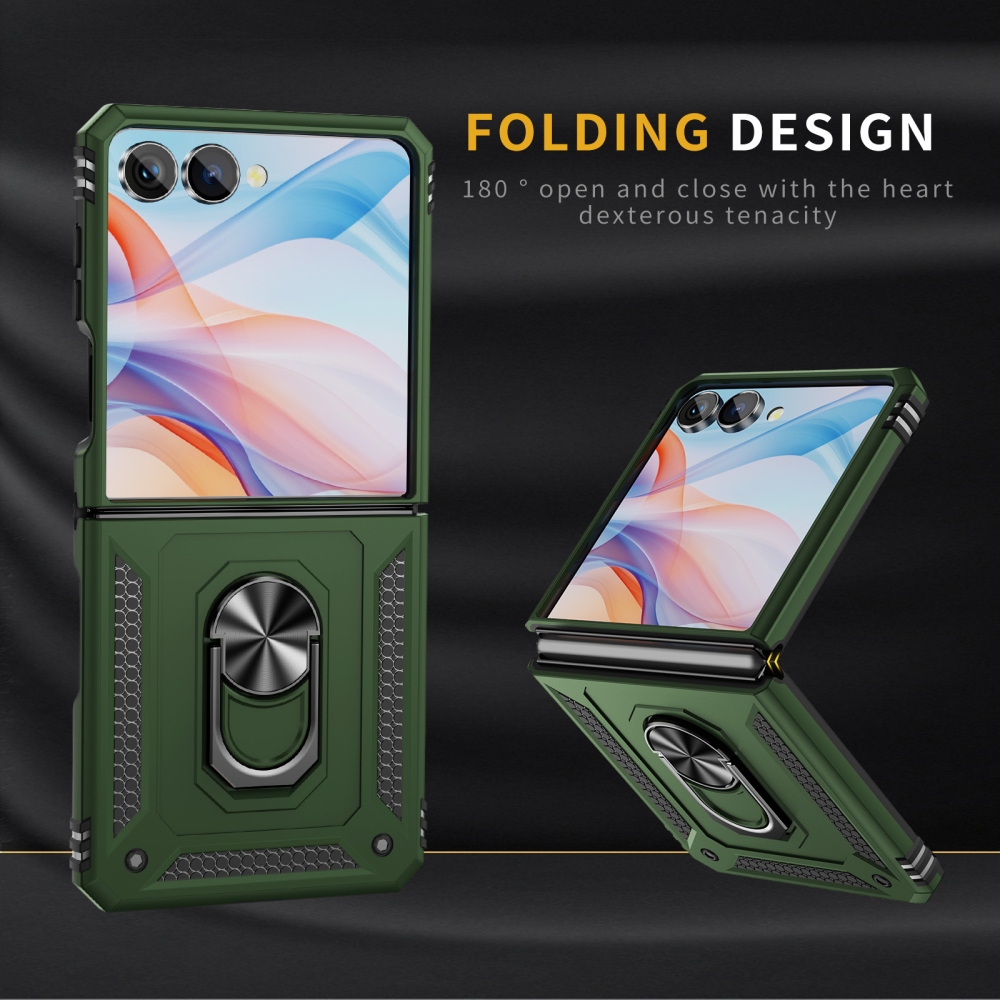 Ring odolný kryt na Samsung Galaxy Z Flip8 5G - zelený