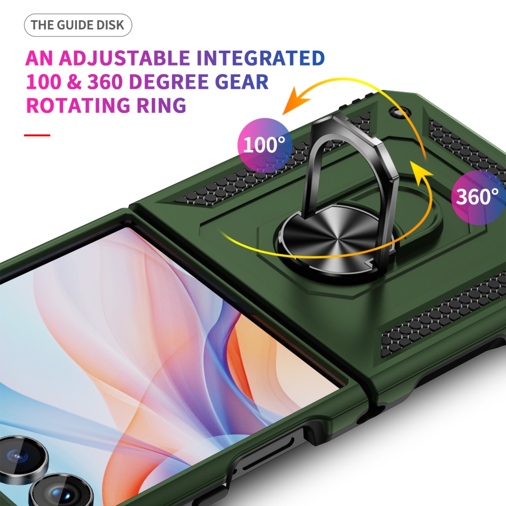 Ring odolný kryt na Samsung Galaxy Z Flip8 5G - zelený