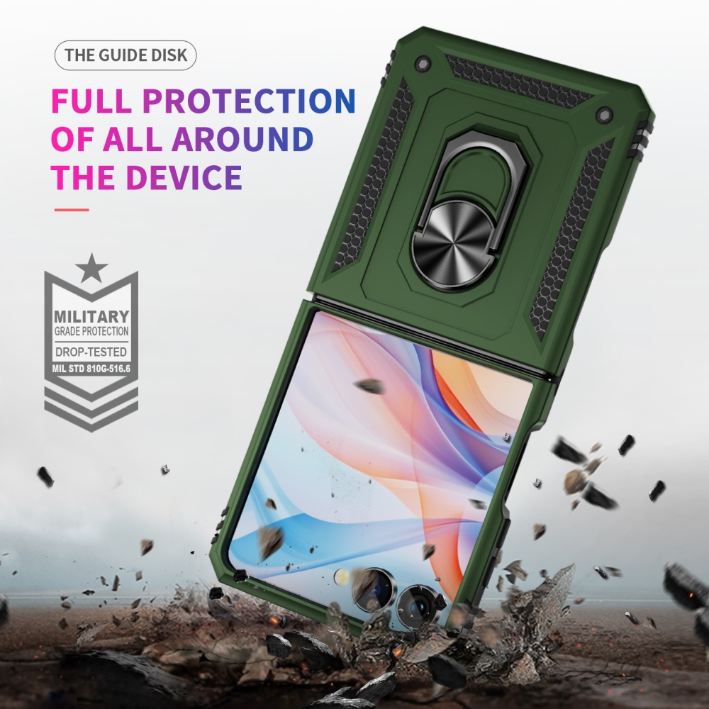Ring odolný kryt na Samsung Galaxy Z Flip8 5G - zelený